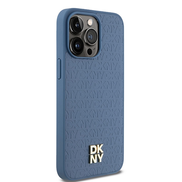 DKNY nakadka brzowa HC Magsafe pu repeat pattern w stack logo Apple iPhone 15 Pro Max / 4