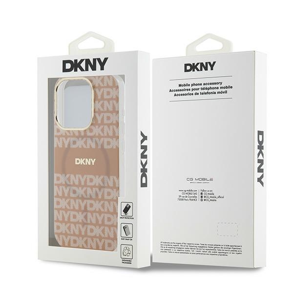 DKNY nakadka niebieska HC Magsafe pc tpu repeat texture pattern w stripe Apple iPhone 15 Pro Max / 8