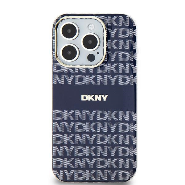 DKNY nakadka niebieska HC Magsafe pc tpu repeat texture pattern w stripe Apple iPhone 15