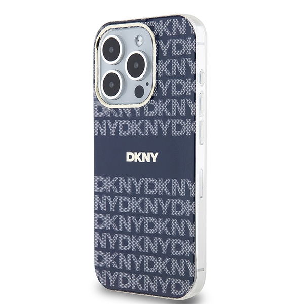 DKNY nakadka niebieska HC Magsafe pc tpu repeat texture pattern w stripe Apple iPhone 15 Pro / 2