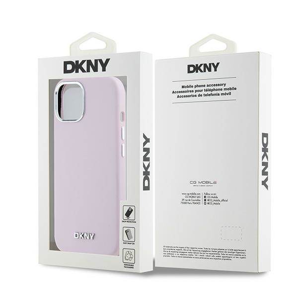 DKNY nakadka rowa HC Magsafe silicone w horizontal metal logo Apple iPhone 15 / 8