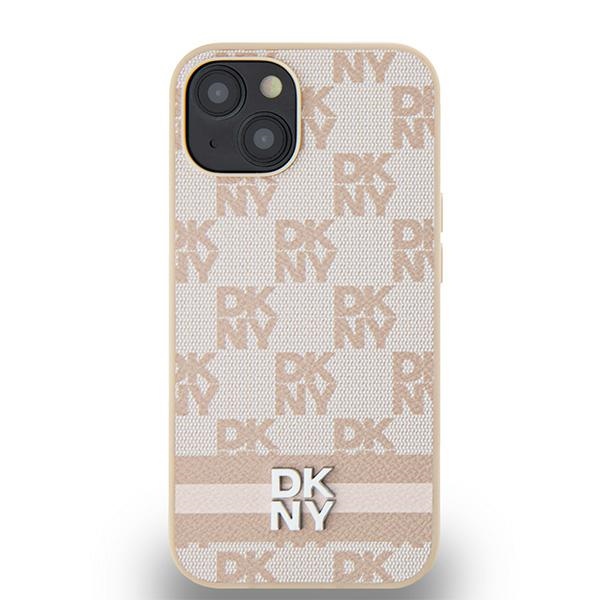 DKNY nakadka rowa HC PU checkered pattern w printed stripes Apple iPhone 15 Plus