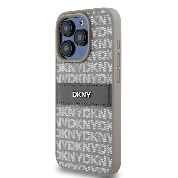 DKNY nakadka rowa HC PU repeat texture pattern w tonal stripe Apple iPhone 15 Pro Max / 2