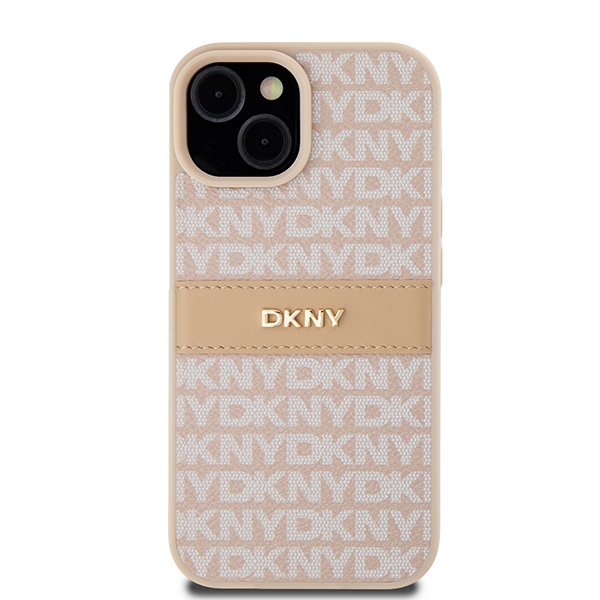 DKNY nakadka rowa HC PU repeat texture pattern w tonal stripe Apple iPhone 15 / 3