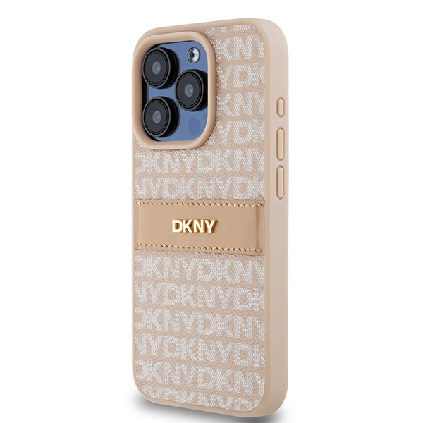 DKNY nakadka rowa HC PU repeat texture pattern w tonal stripe Apple iPhone 15 Pro / 2