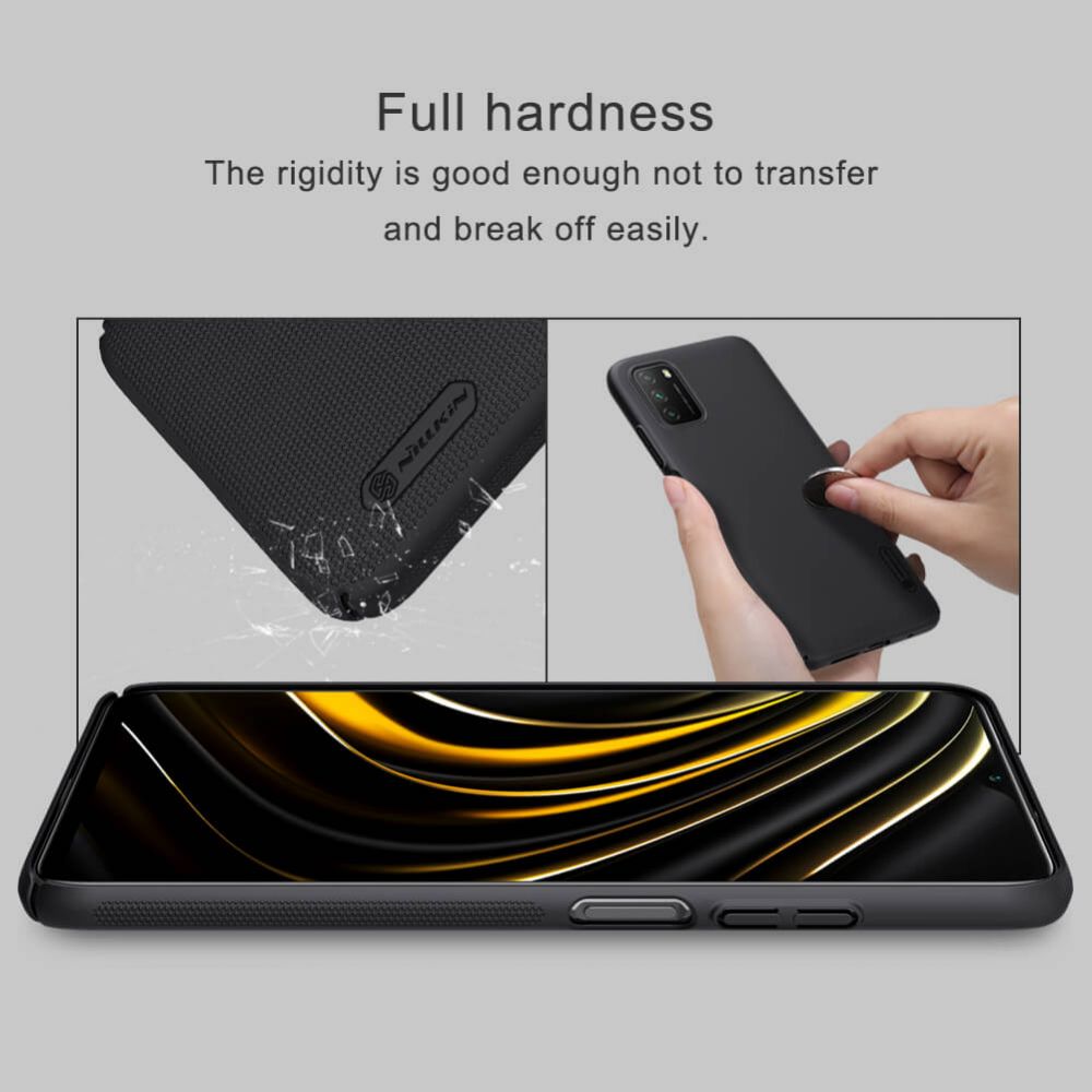 etui Nillkin Frosted Shield czarne Xiaomi POCO M3 / 6