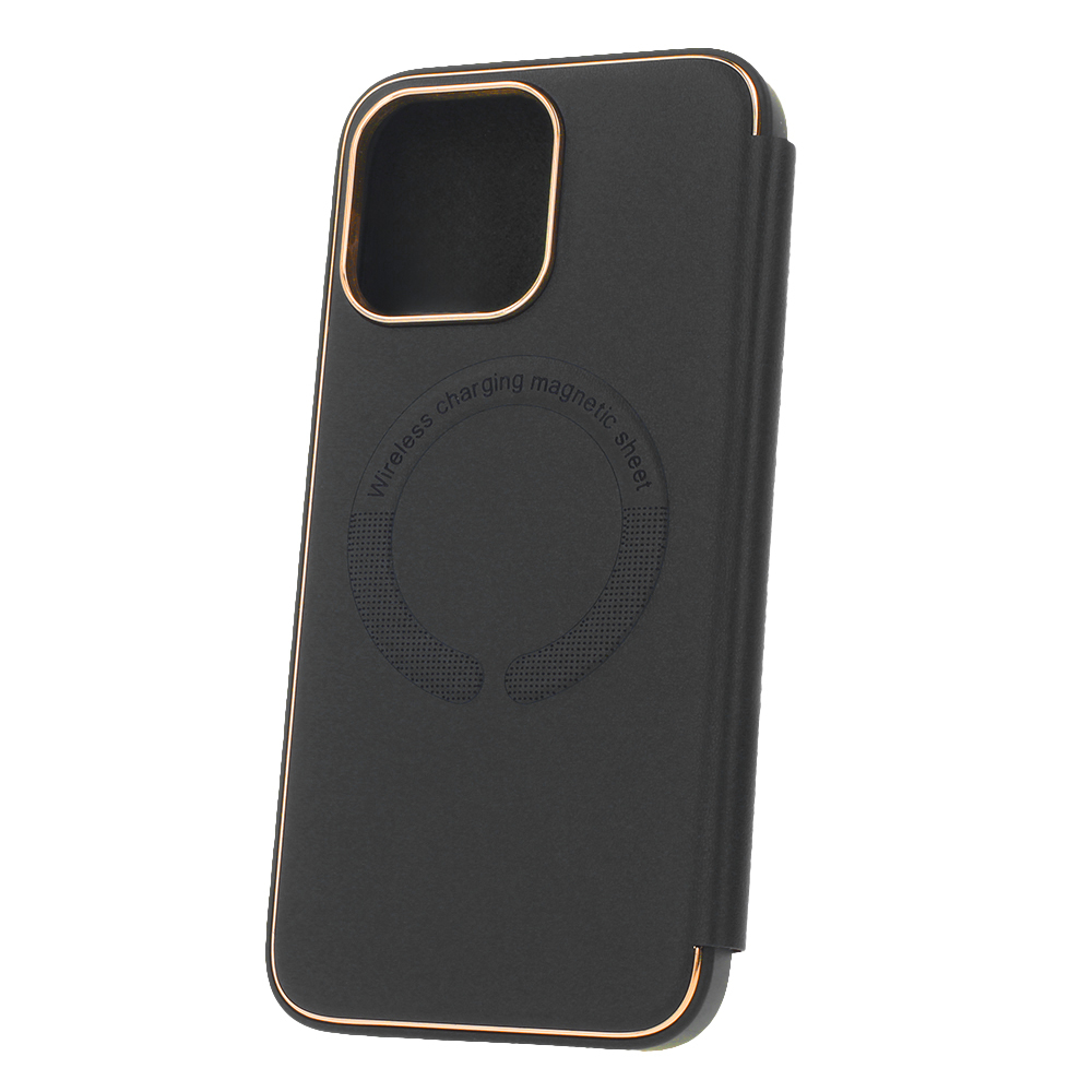 Pokrowiec Smart Gold Frame Mag czarny Apple iPhone 14 Pro / 2