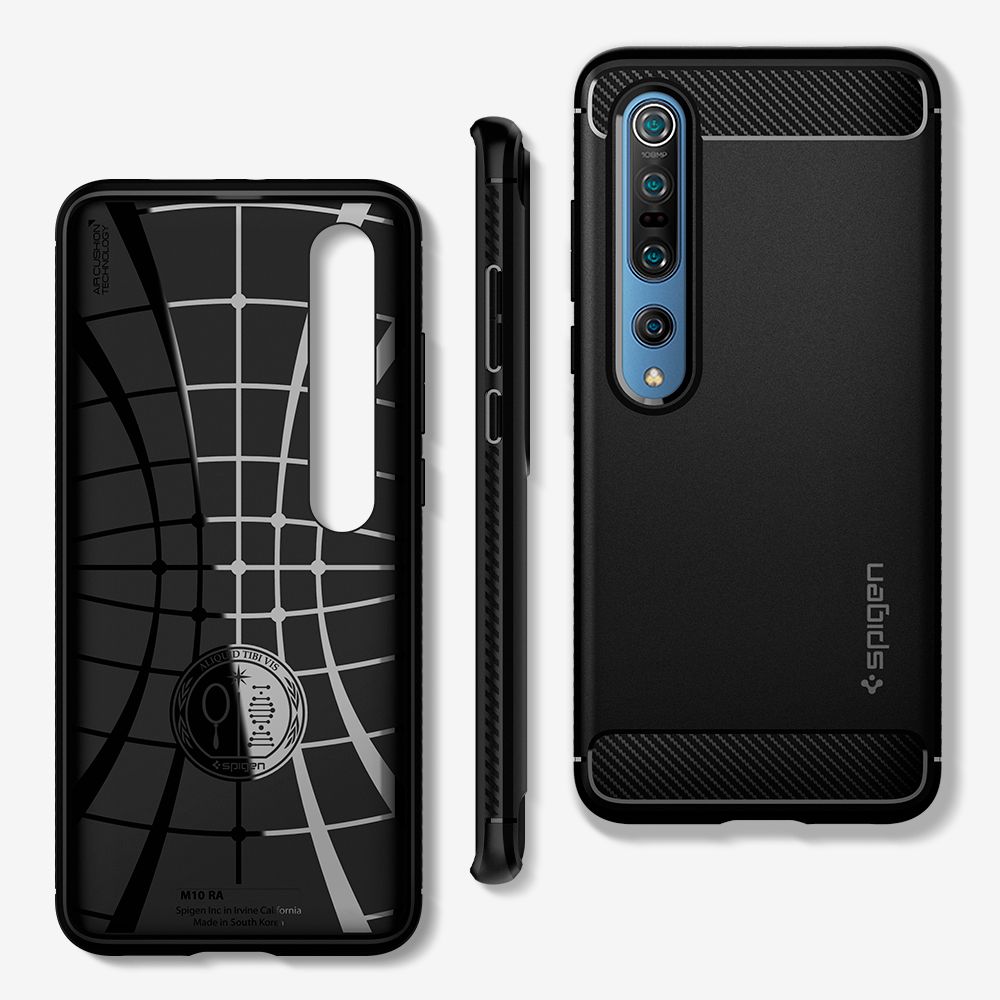 etui Spigen Rugged Armor czarne Xiaomi Mi 10 Pro / 8