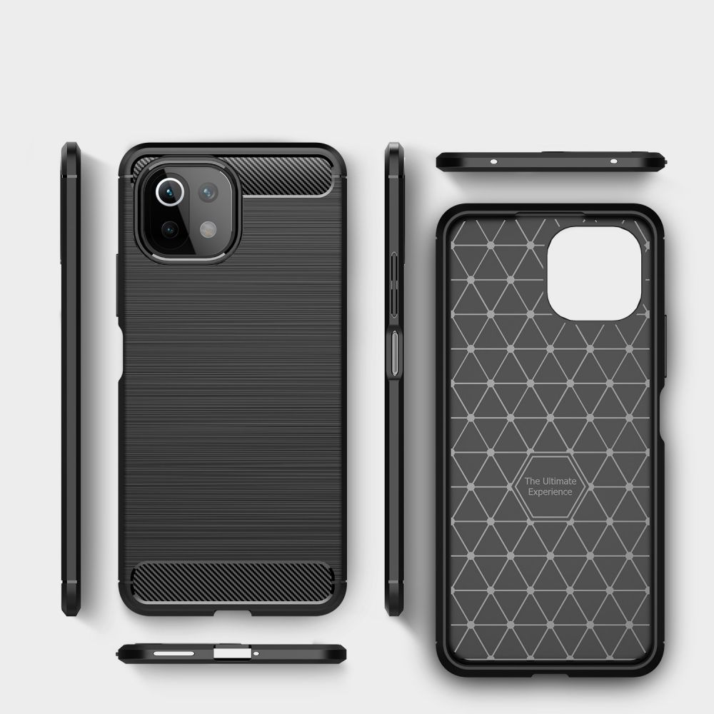 etui Tech-Protect TPU Carbon czarne Xiaomi Mi 11 Lite / 8