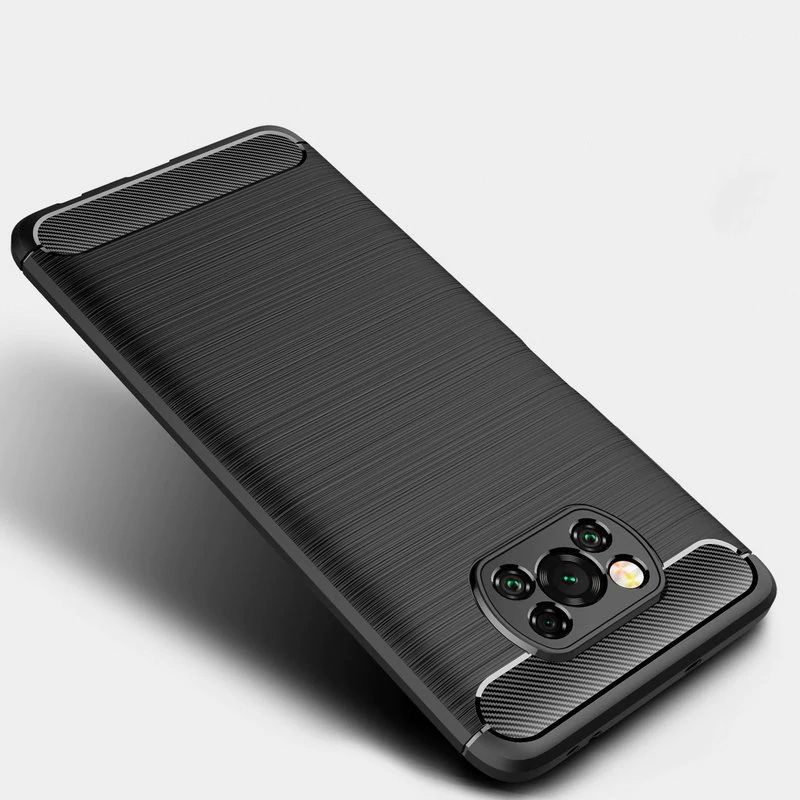 etui Tech-Protect TPU Carbon Czarne Xiaomi POCO X3 NFC / 9