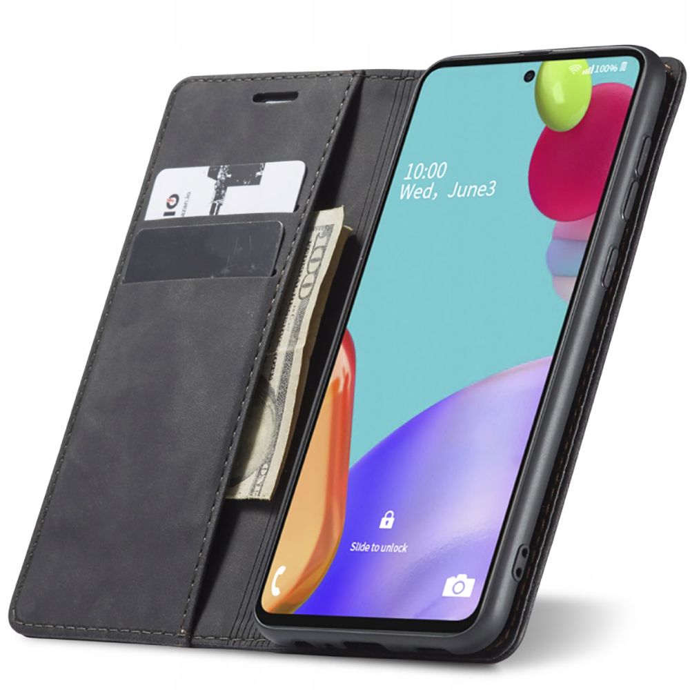 etui z klapk Tech-protect Wallet ciemnoszary Samsung A72 / 2