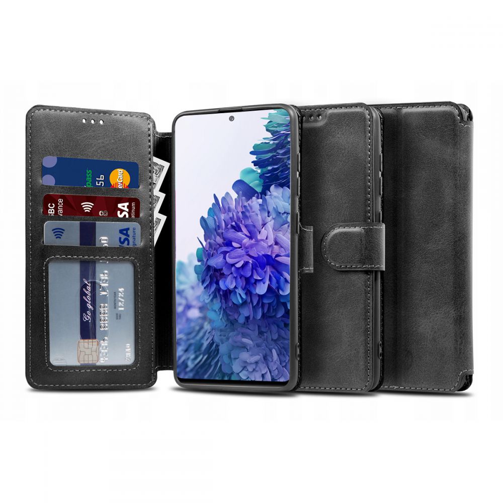 etui z klapk Tech-protect Wallet Czarne Samsung Galaxy S20 FE 5G