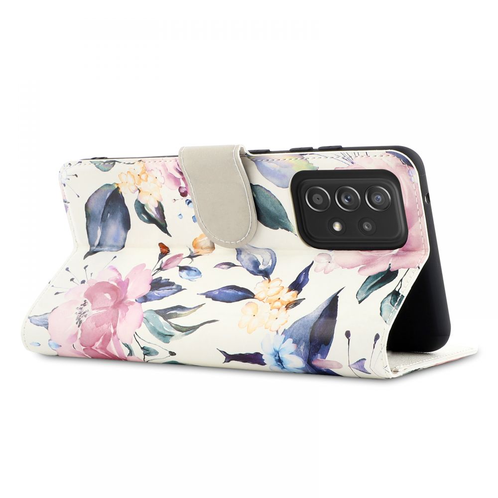 etui z klapk Tech-protect Wallet Floral biae Samsung A52 5G / 3