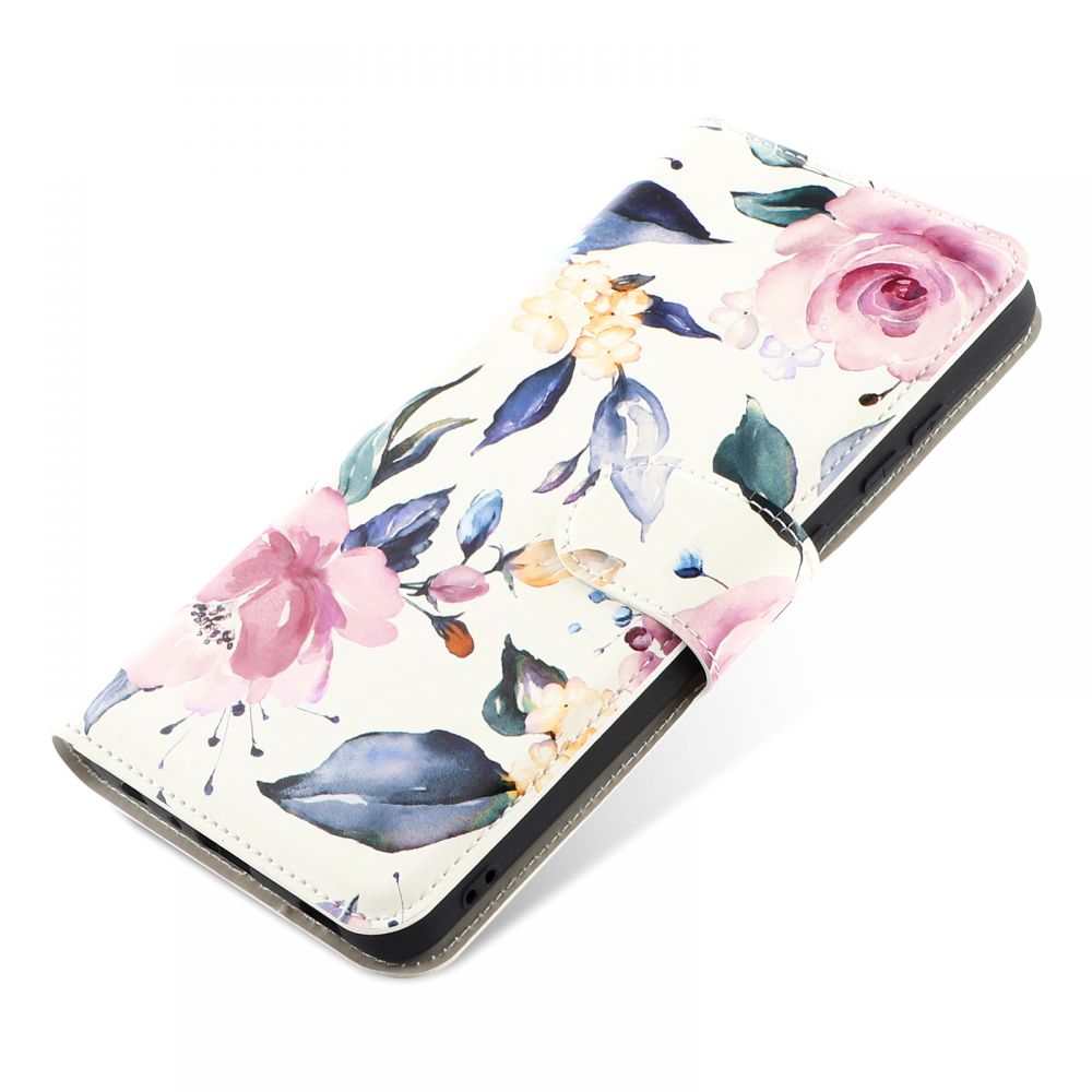 etui z klapk Tech-protect Wallet Floral biae Samsung A52 5G / 4