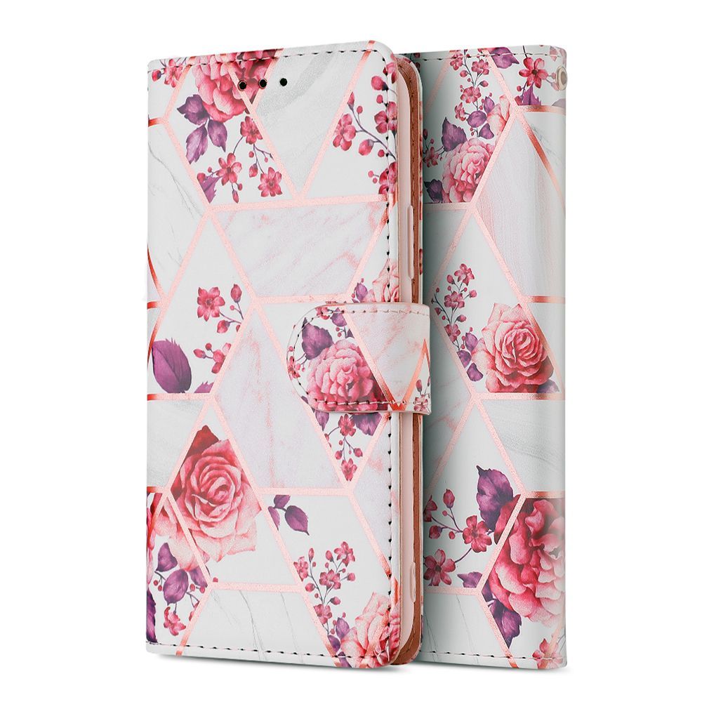 etui z klapk Tech-protect Wallet Floral rose Samsung A72 / 8