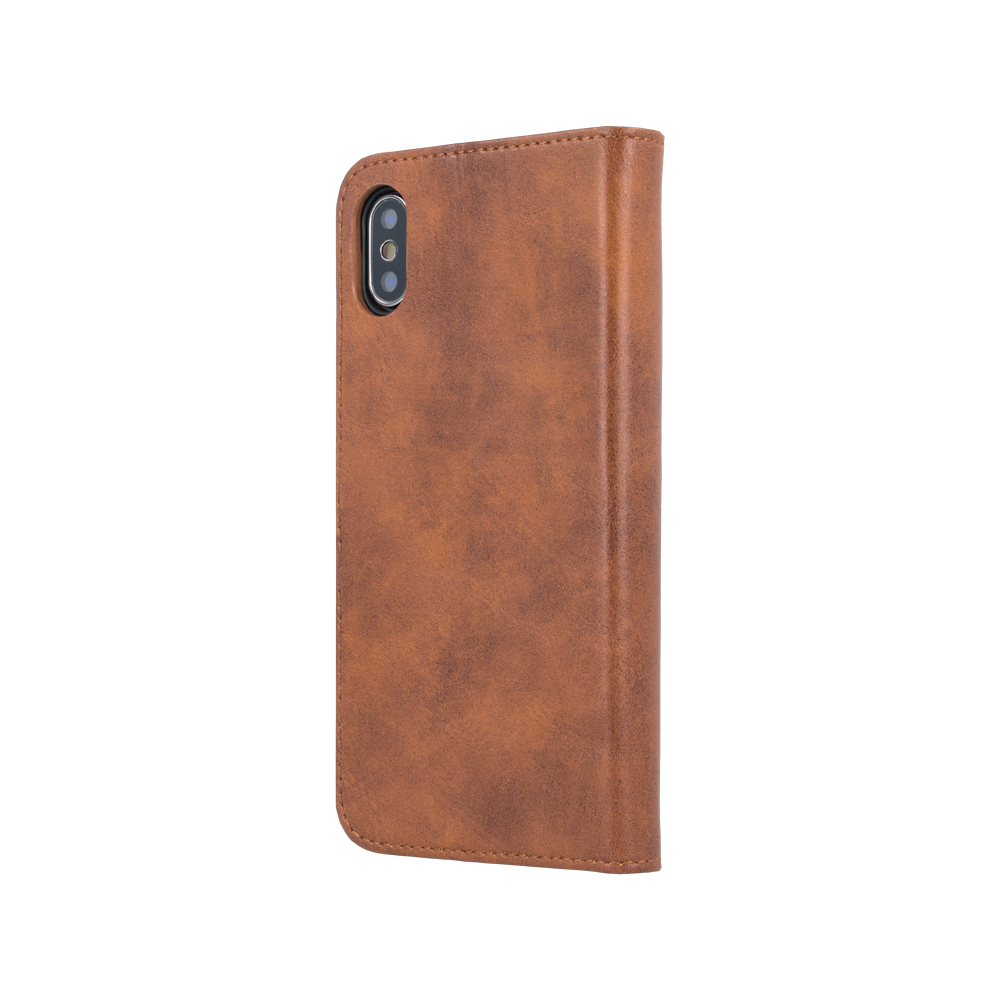 Forever Classic Leather Book Case brzowy Apple iPhone XR / 3