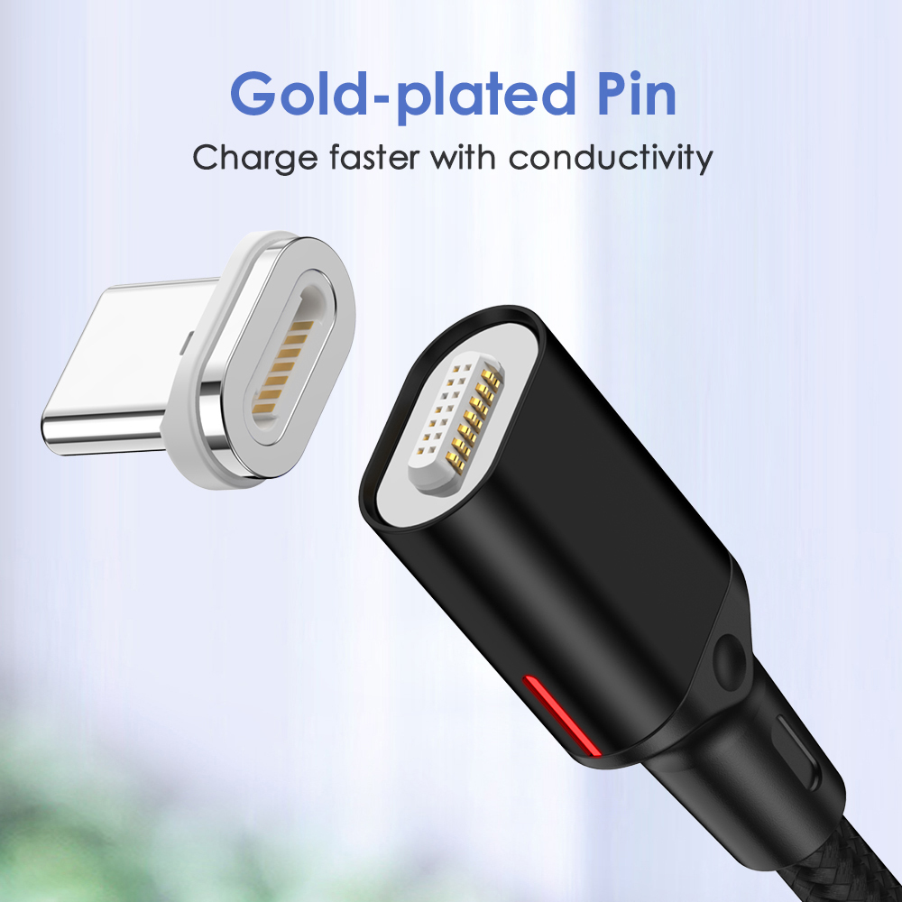 Forever Core kabel magnetyczny 3w1 USB - Lightning + USB-C + microUSB 1,0 m czarny 20W z przesyem danych / 6