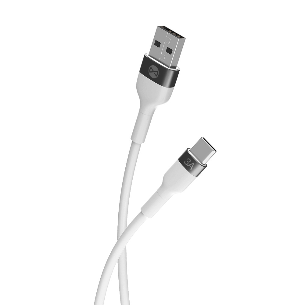 Kabel USB A - USB-C do szybkiego adowania telefonu 3A 1 metr elastyczny wytrzymay 100cm Forever biay Xiaomi Mi 5s / 4