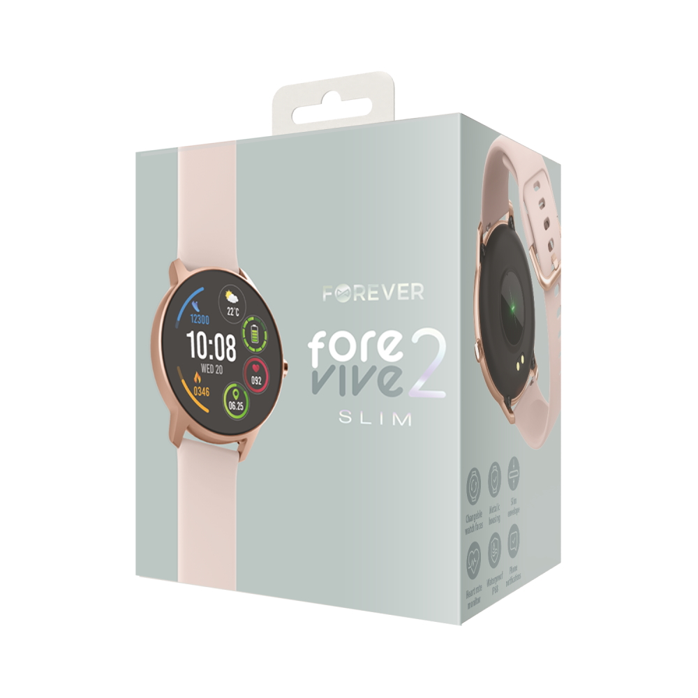 Forever Smartwatch ForeVive 2 Slim SB-325 rowe zoto / 10