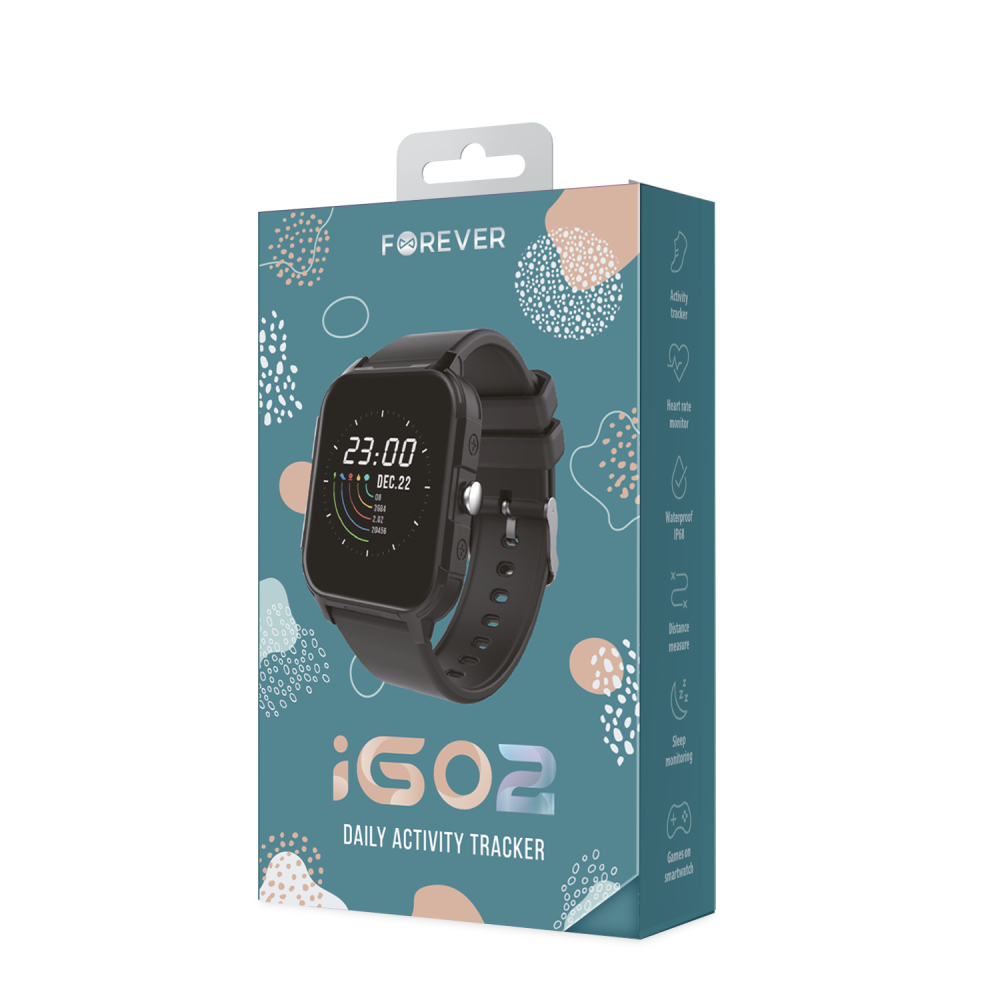 Forever smartwatch IGO 2 JW-150 czarny / 2