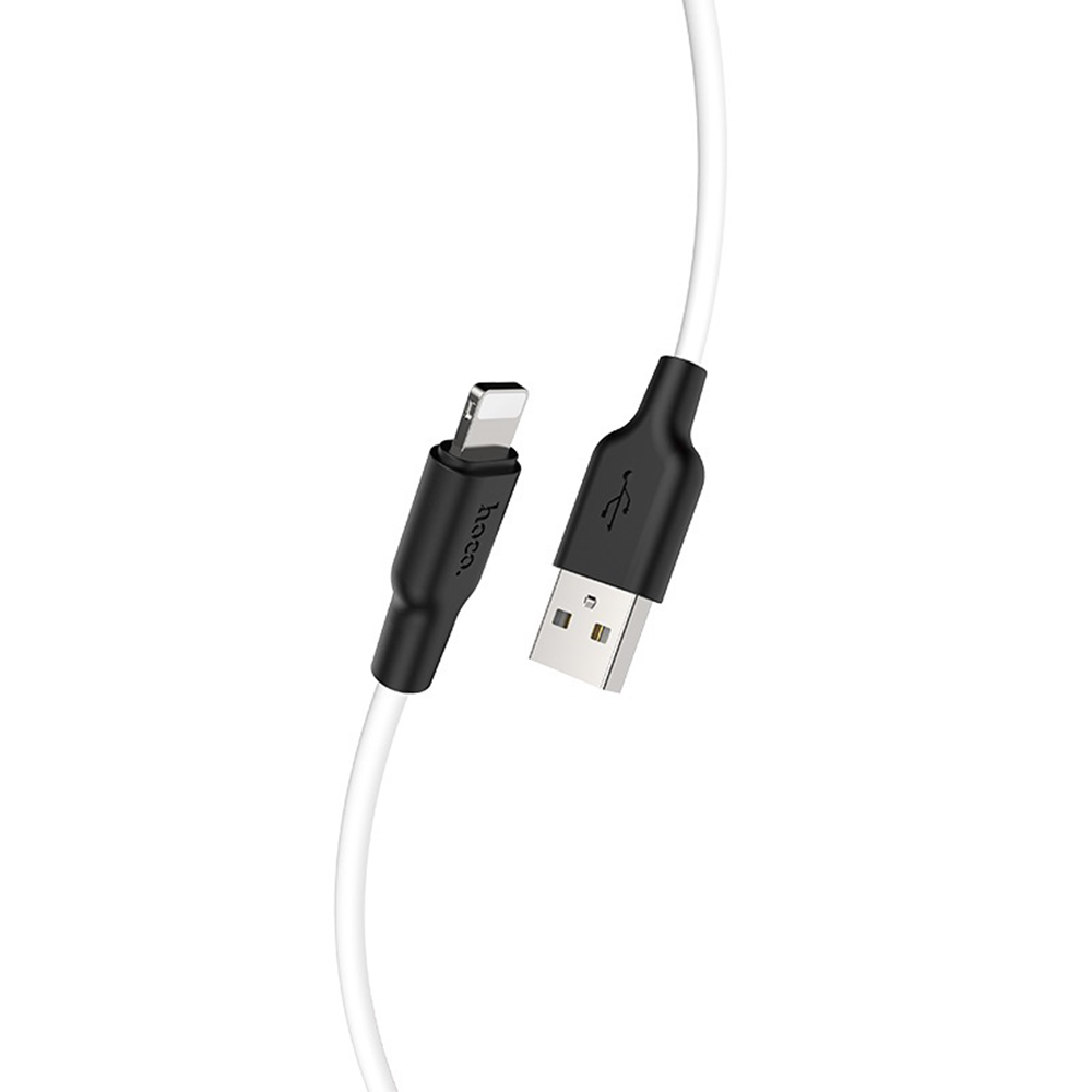 HOCO Kabel USB Silicone X21 8-pin czarno-biay 1m