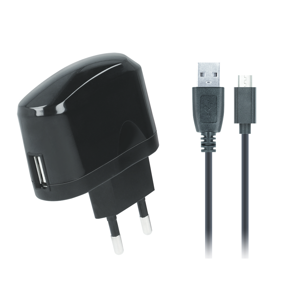 adowarka sieciowa SETTY USB 2A + kabel micro USB czarna / 2