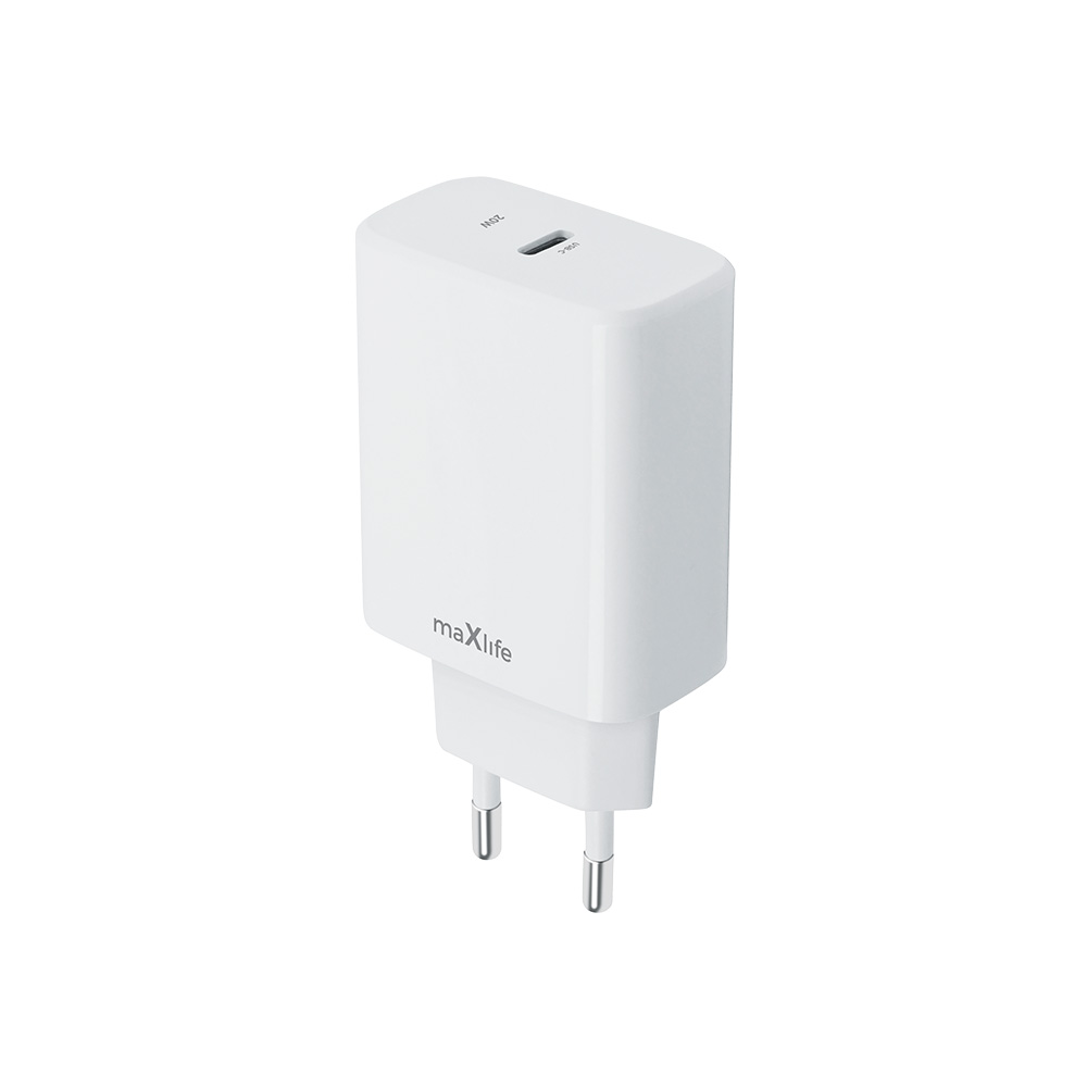 Maxlife adowarka sieciowa PD QC MXTC-10-20C 1x USB-C 20W biaa