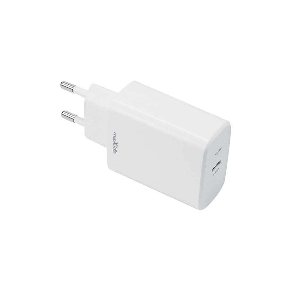 Maxlife adowarka sieciowa PD QC MXTC-10-20C 1x USB-C 20W biaa / 2