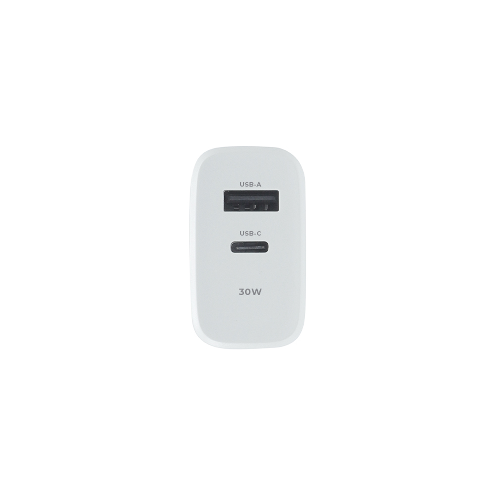 Szybka adowarka 30W do telefonu bez kabla Maxlife 2 wejcia USB i USB-C biaa Apple iPhone XS Max / 3