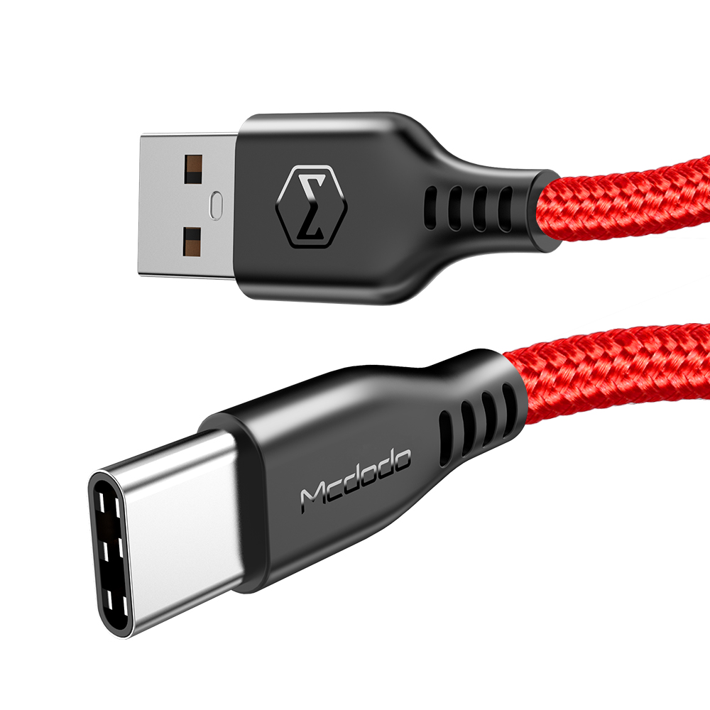 Mcdodo kabel USB Warrior typ-C czerwony 1m CA-5172 / 3