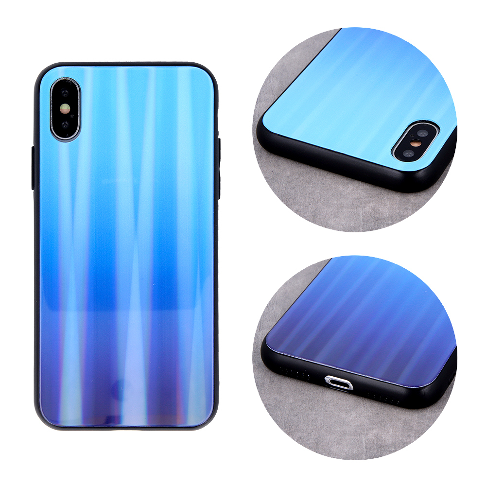 Nakadka Aurora Glass niebieska Apple iPhone XS / 3