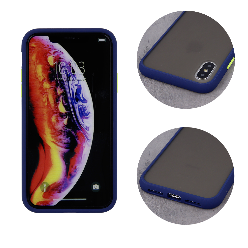 Nakadka Colored Buttons granatowa Apple iPhone SE 2020 / 3