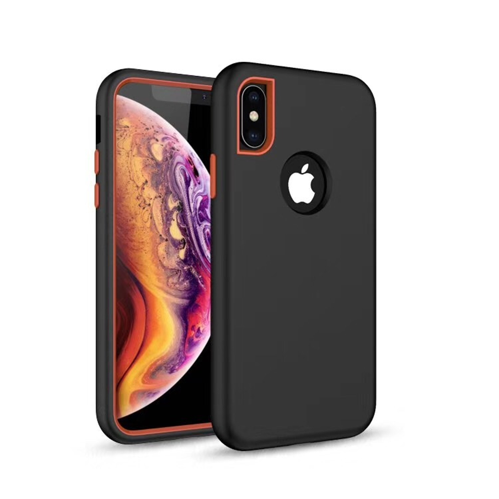 Nakadka Defender Solid 3w1 czarna Apple iPhone XS