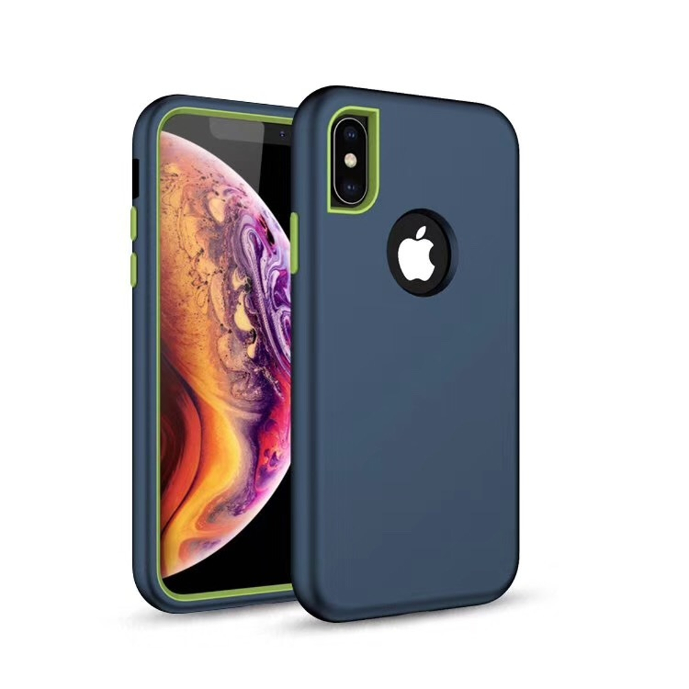 Nakadka Defender Solid 3w1 granatowa Apple iPhone X