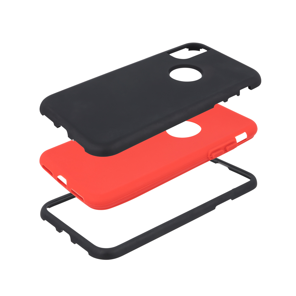 Nakadka Defender Solid 3w1 czerwona Apple iPhone XS Max / 4