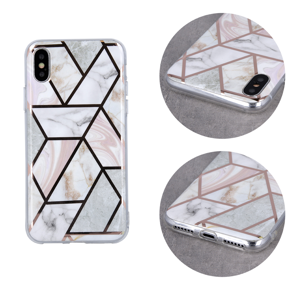 Nakadka Geometric Marmur rowa Apple iPhone 8 / 3