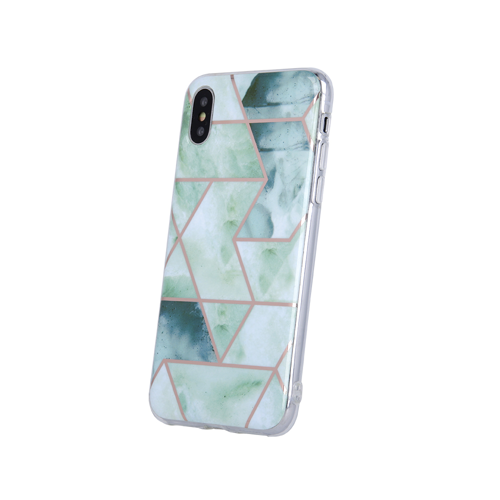 Nakadka Geometric Marmur zielona Apple iPhone XS Max