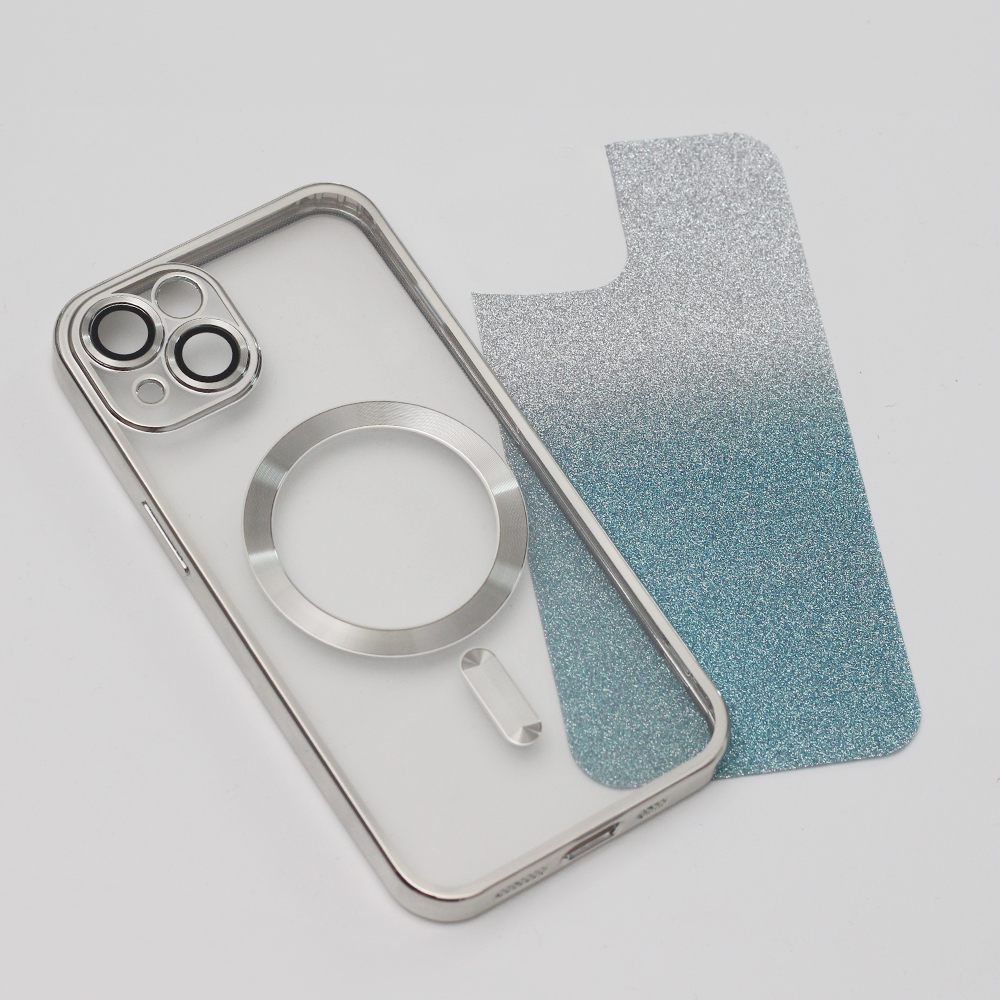 Nakadka Glitter Chrome Mag srebrny Apple iPhone 14 Pro / 6