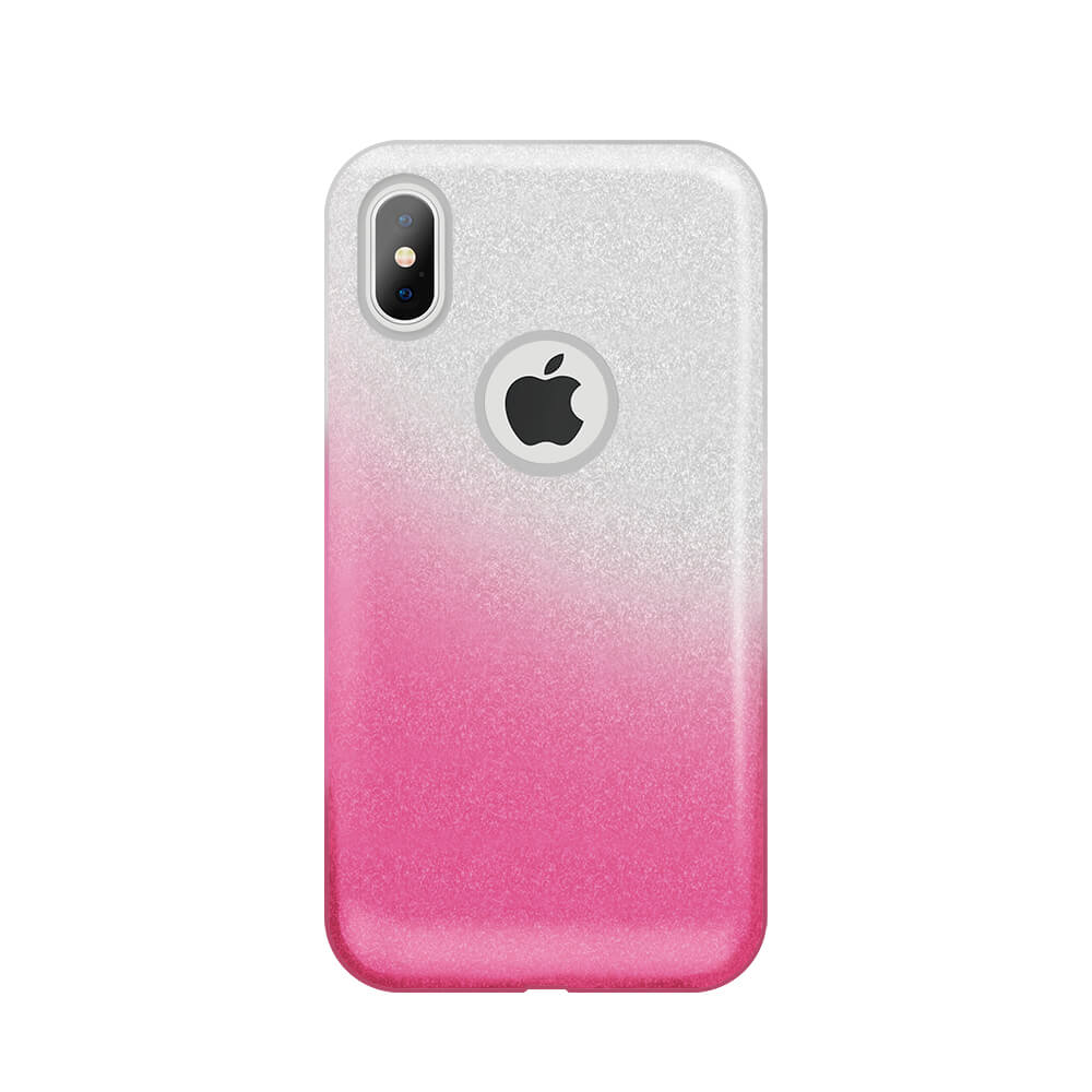 Nakadka Gradient Glitter 3in1 rowa Apple iPhone XS Max