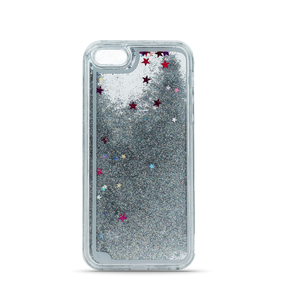 Nakadka Liquid Glitter TPU srebrna Apple iPhone XS Max