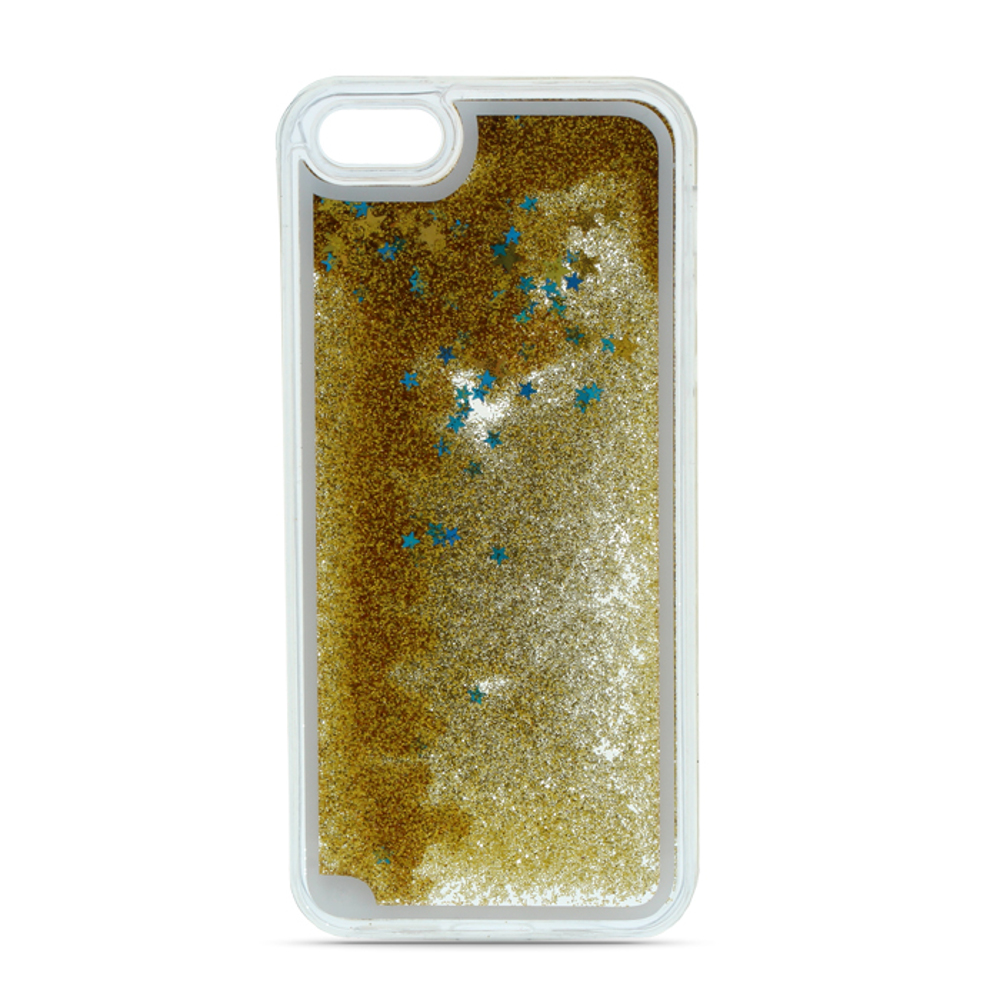 Nakadka Liquid Glitter TPU zota Apple iPhone XS Max