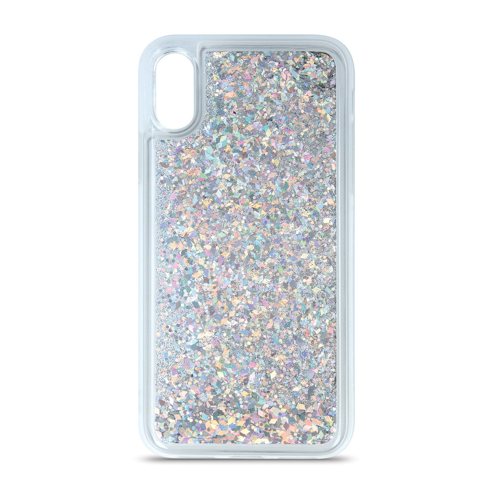 Nakadka Liquid Sparkle TPU srebrna Huawei P30 Lite