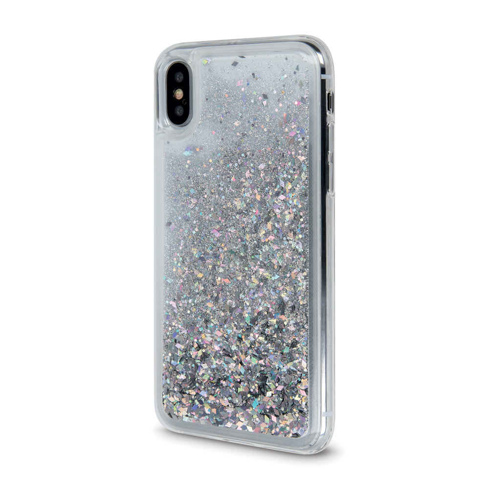 Nakadka Liquid Sparkle TPU srebrna Huawei P30 Lite / 2