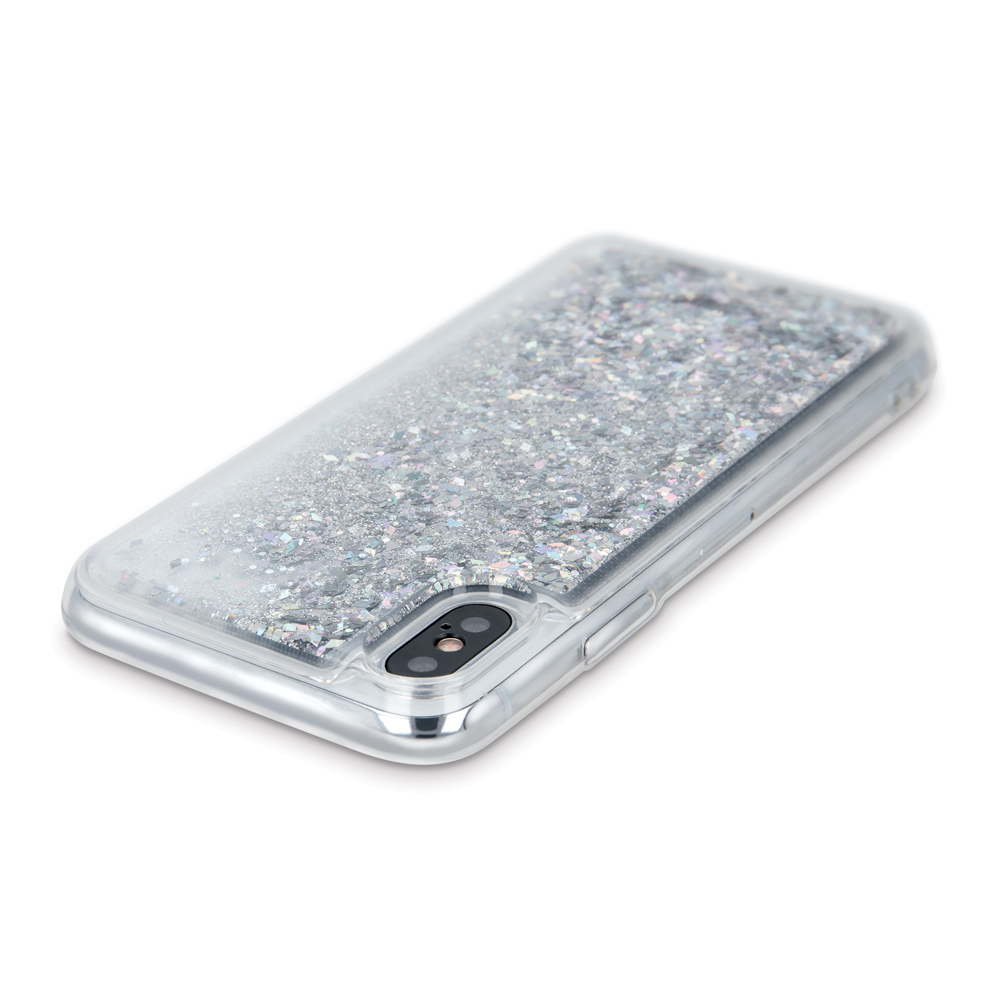 Nakadka Liquid Sparkle TPU srebrna Huawei P30 Lite / 4