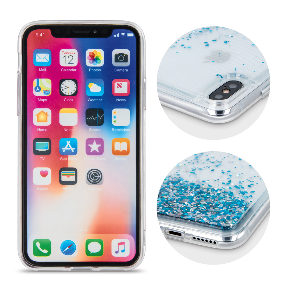 Nakadka Liquid Sparkle TPU niebieska Huawei P40 / 5