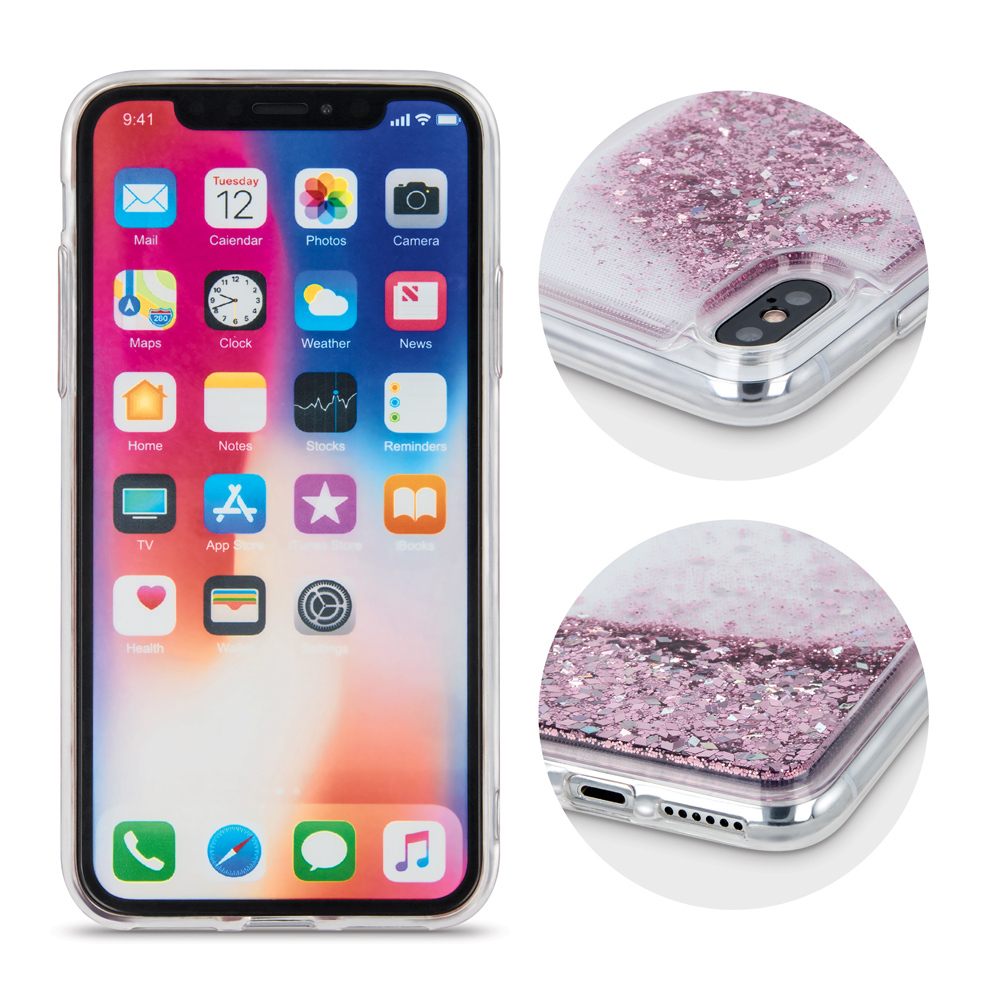 Nakadka Liquid Sparkle TPU fioletowa Huawei Y7 (2019) / 5