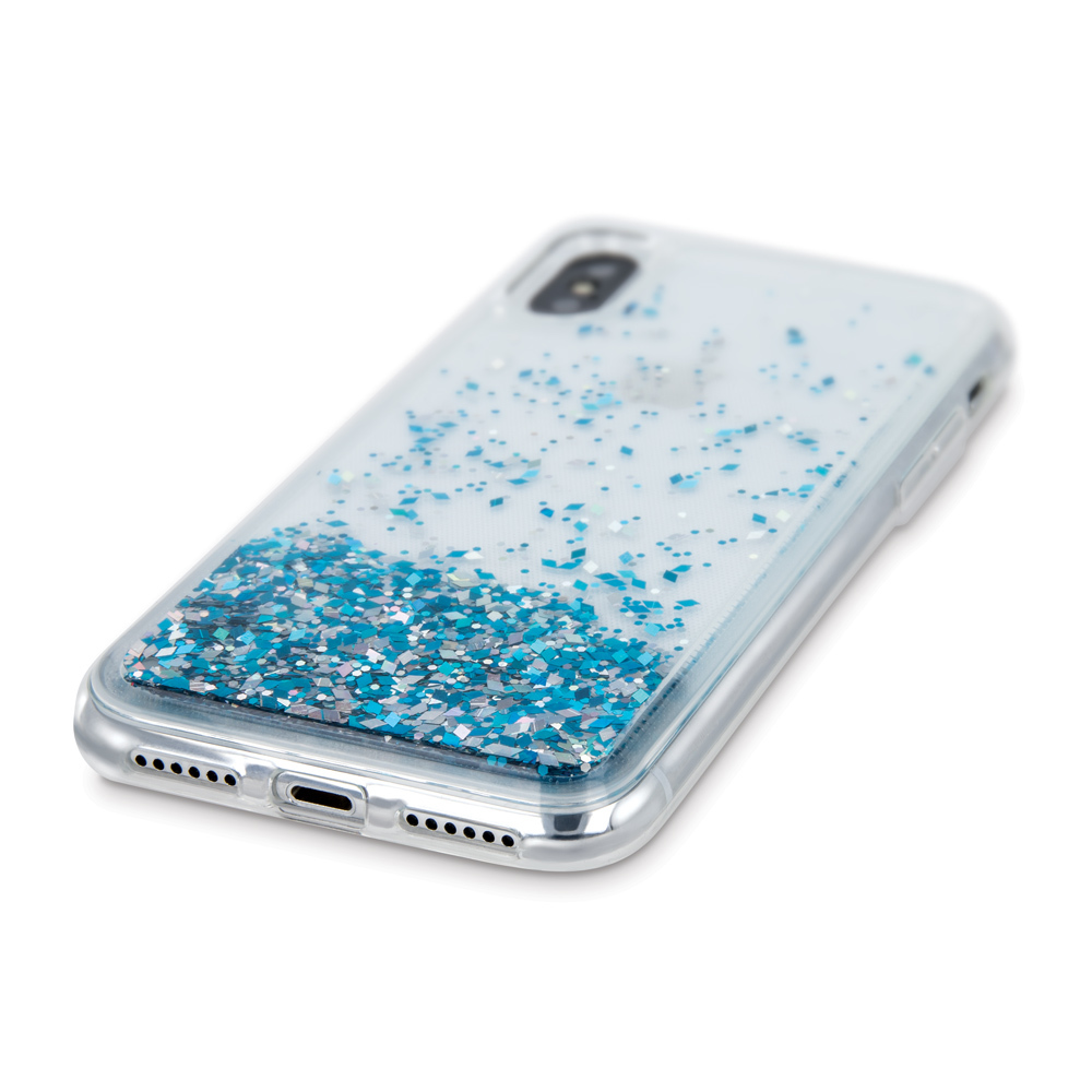 Nakadka Liquid Sparkle TPU niebieska Samsung Galaxy A40 / 3