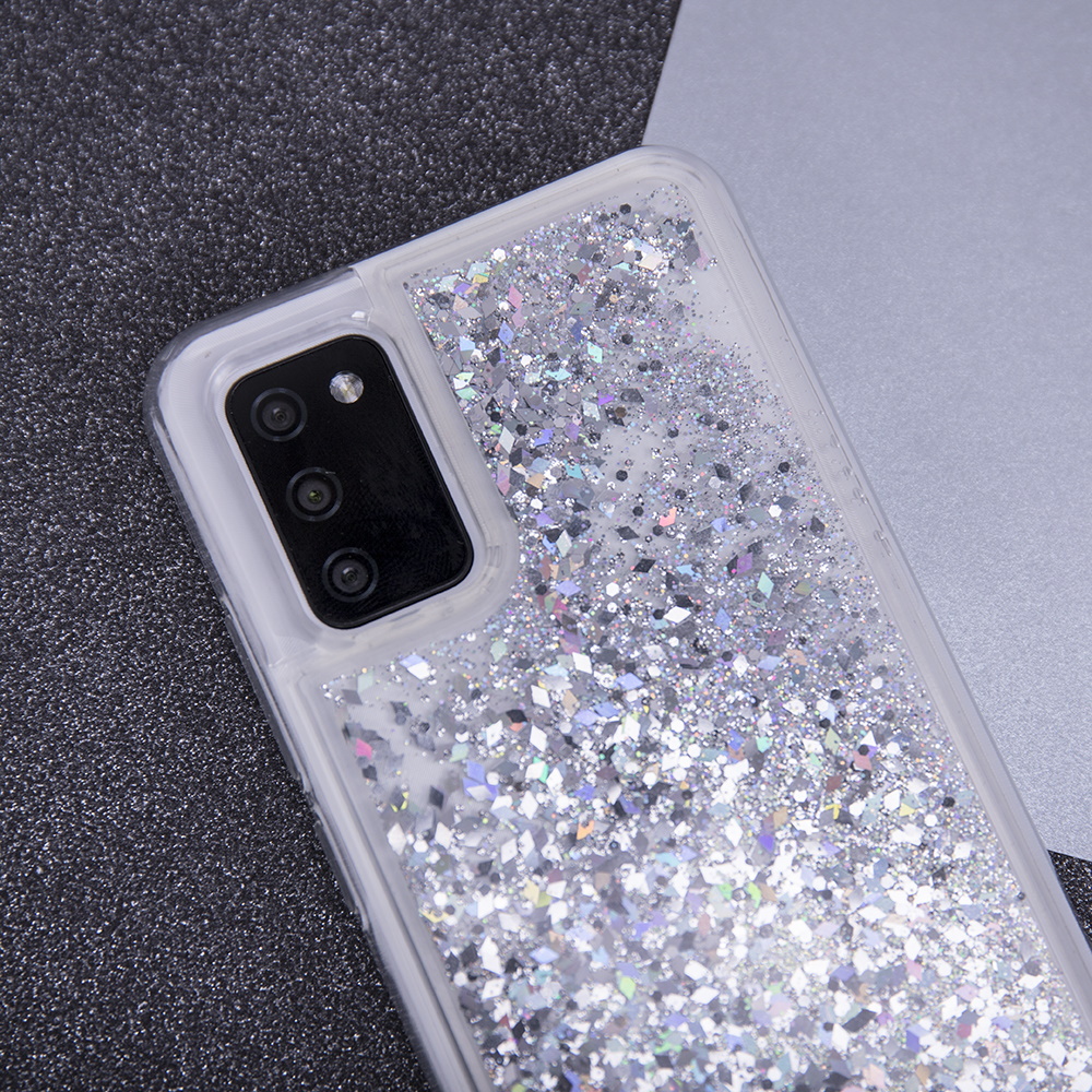 Nakadka Liquid Sparkle TPU srebrna Apple iPhone SE 2020 / 7