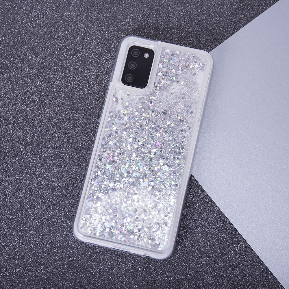 Nakadka Liquid Sparkle TPU srebrna Apple iPhone SE 2020 / 8