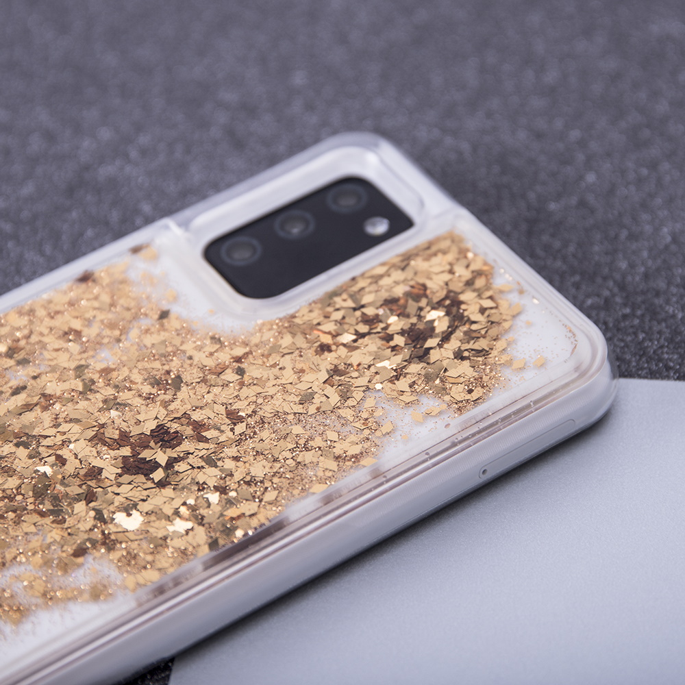 Nakadka Liquid Sparkle TPU zota Xiaomi Redmi Note 10 4G / 6